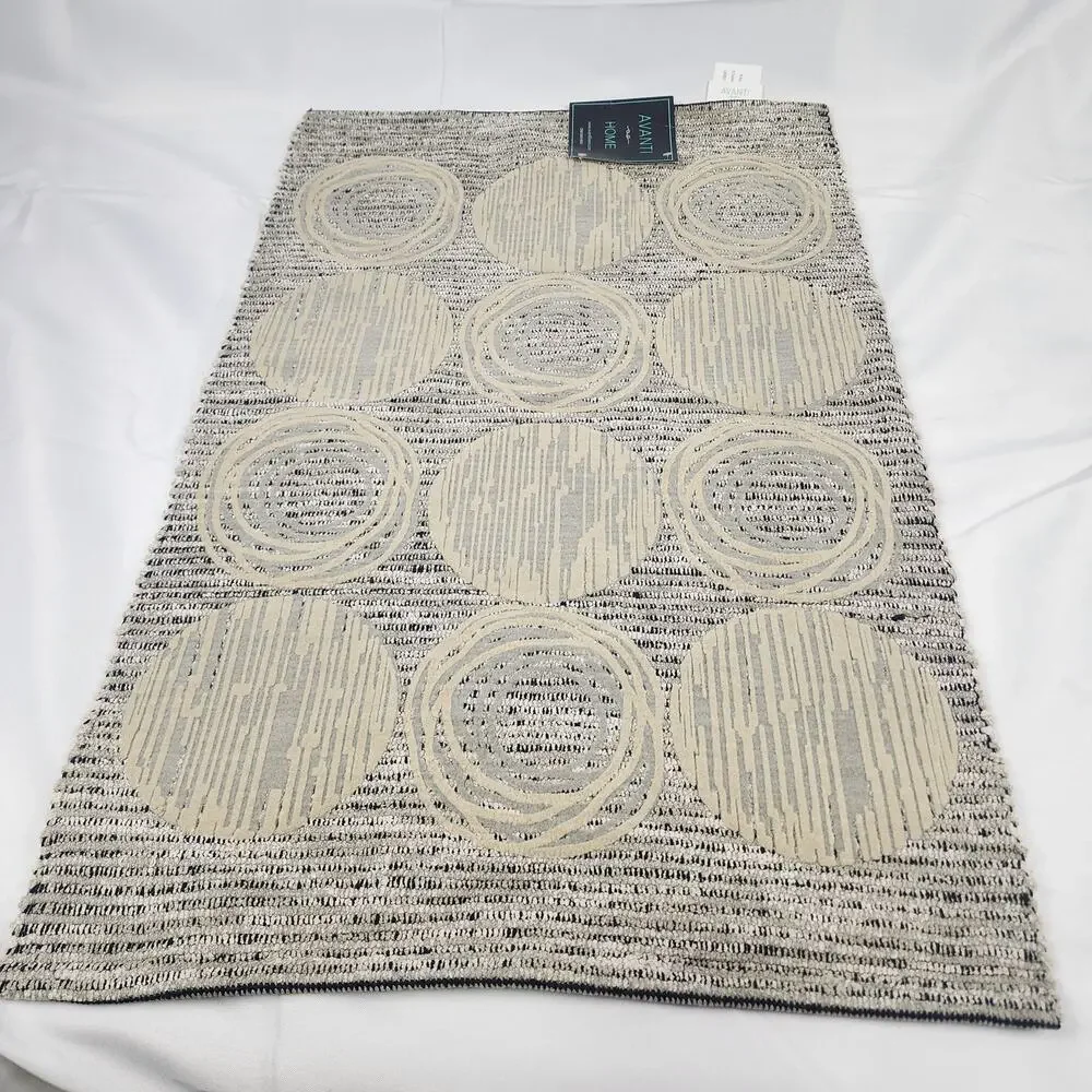 Avanti Linens Galaxy Bath Rug 100% Cotton Grey Bathroom Mat 20x32 Contemporary